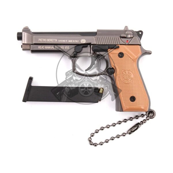 LLAVERO PISTOLA B92F NEGRO/MARRON - Imagen 3