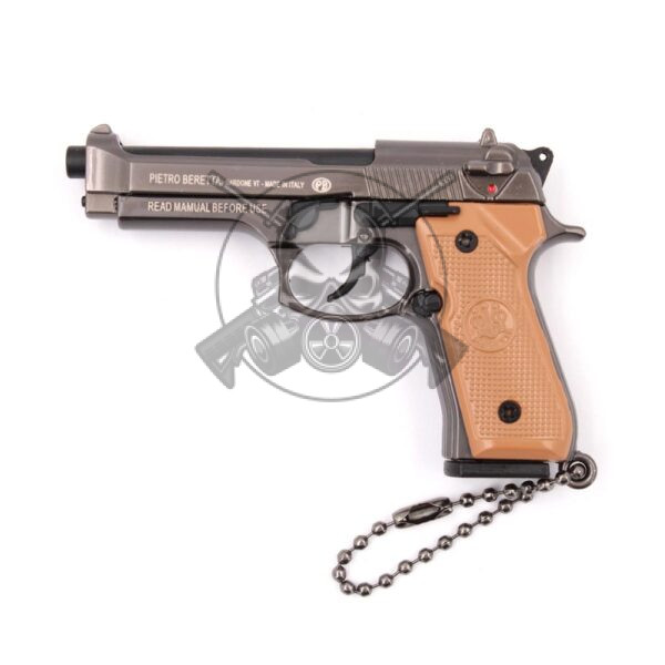 LLAVERO PISTOLA B92F NEGRO/MARRON