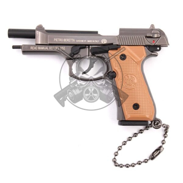 LLAVERO PISTOLA B92F NEGRO/MARRON - Imagen 2