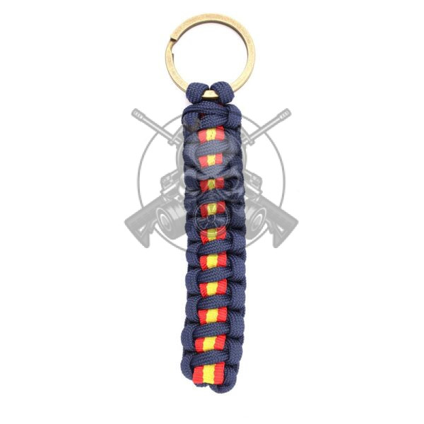 LLAVERO PARACORD BANDERA ESPAÑA MARINO