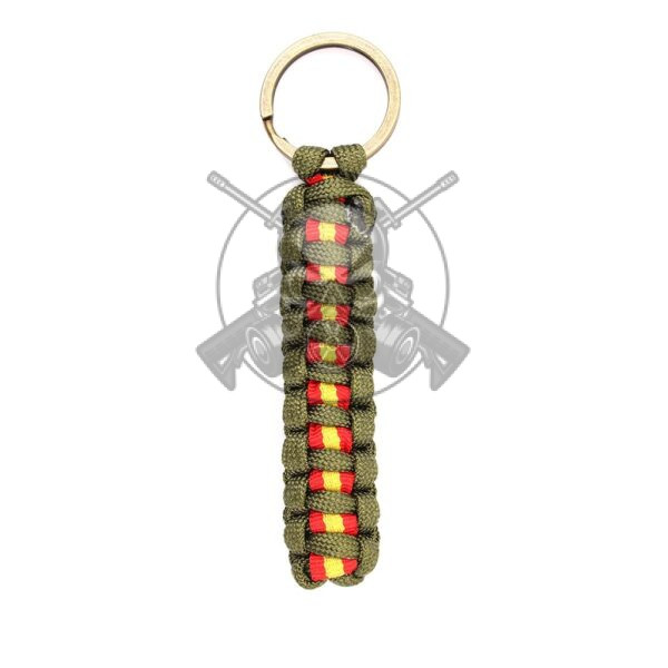 LLAVERO PARACORD BANDERA ESPAÑA VERDE