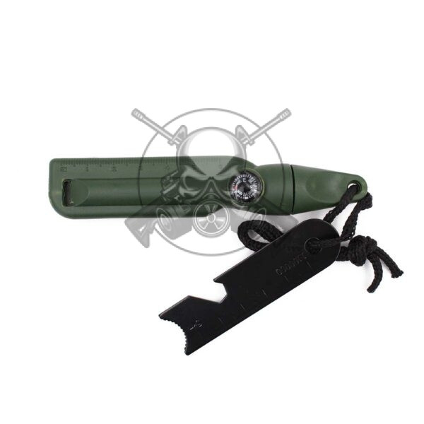 MAGNESIO PEDERNAL BRUJULA Y SILBATO VERDE