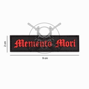 PARCHE PVC 3D MEMENTO MORI ROJO