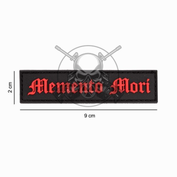 PARCHE PVC 3D MEMENTO MORI ROJO
