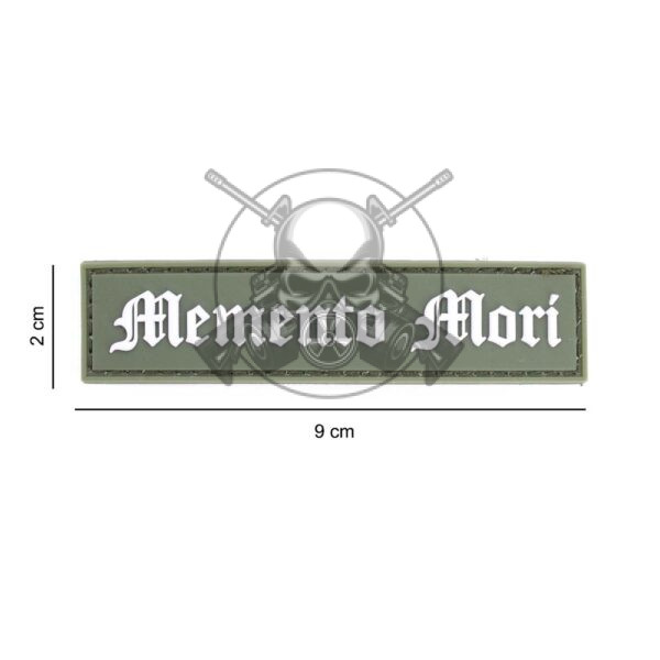 PARCHE PVC 3D MEMENTO MORI VERDE
