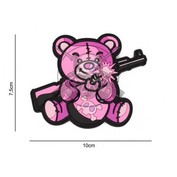 PARCHE PVC 3D TERROR TEDDY ROSA