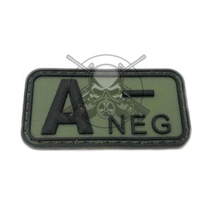PARCHE PVC GRUPO SANGUINEO A NEG VERDE
