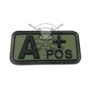 PARCHE PVC GRUPO SANGUINEO A POS VERDE