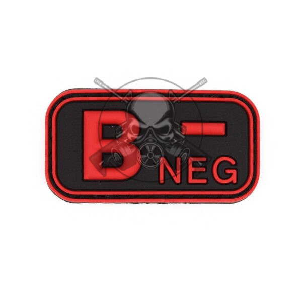 PARCHE PVC GRUPO SANGUINEO B NEG ROJO