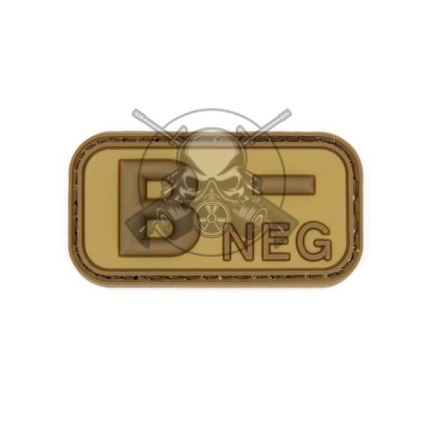 PARCHE PVC GRUPO SANGUINEO B NEG TAN