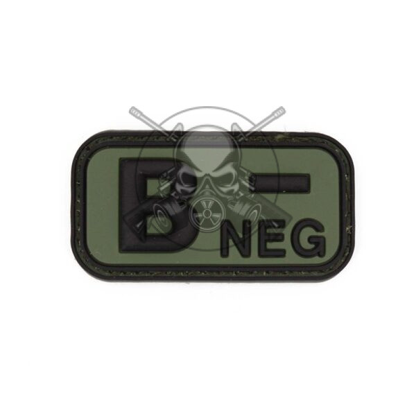 PARCHE PVC GRUPO SANGUINEO B NEG VERDE