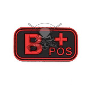 PARCHE PVC GRUPO SANGUINEO B POS ROJO