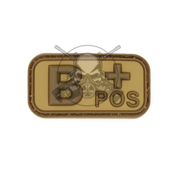 PARCHE PVC GRUPO SANGUINEO B POS TAN