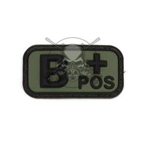 PARCHE PVC GRUPO SANGUINEO B POS VERDE