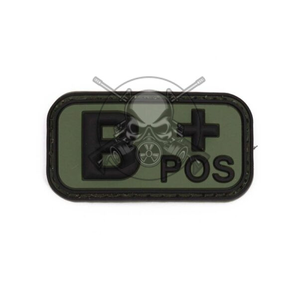 PARCHE PVC GRUPO SANGUINEO B POS VERDE