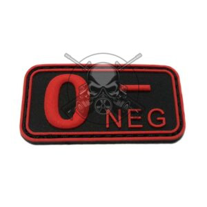 PARCHE PVC GRUPO SANGUINEO O NEG ROJO