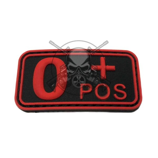 PARCHE PVC GRUPO SANGUINEO O POS ROJO