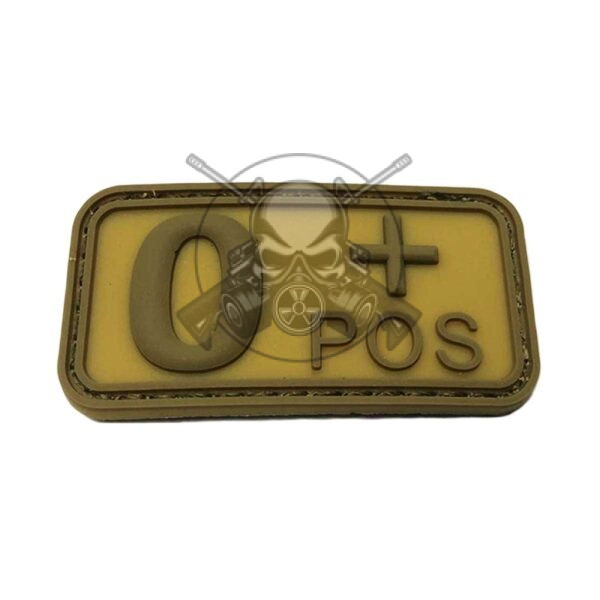 PARCHE PVC GRUPO SANGUINEO O POS TAN