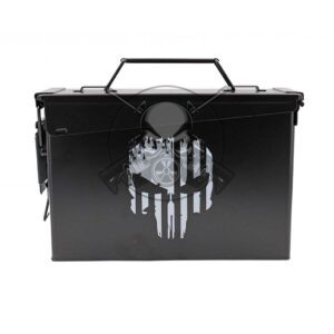 CAJA MUNICIÓN METÁLICA PUNHISER NEGRA