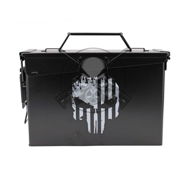 CAJA MUNICIÓN METÁLICA PUNHISER NEGRA