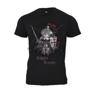 CAMISETA CABALLEROS TEMPLARIOS NEGRA