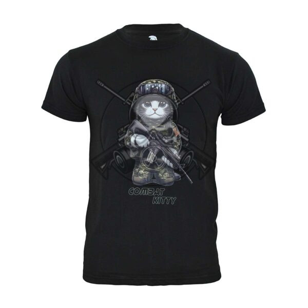 CAMISETA COMBAT KITTY NEGRA