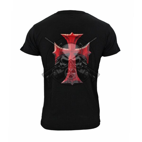 CAMISETA CRUZ TEMPLARIO NEGRA - Imagen 2