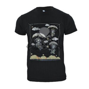 CAMISETA ESQUELETOS PARACAIDISTAS NEGRA