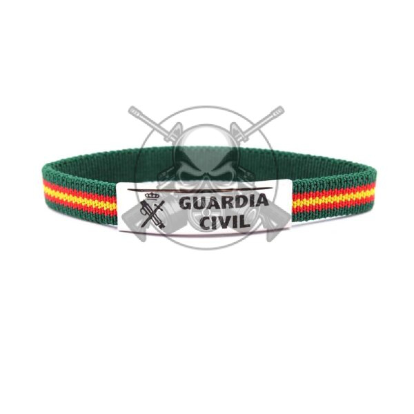 PULSERA ESPAÑA ELASTICA CHAPA GUARDIA CIVIL