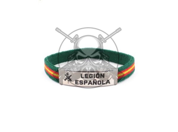 PULSERA ESPAÑA ELASTICA CHAPA LEGION